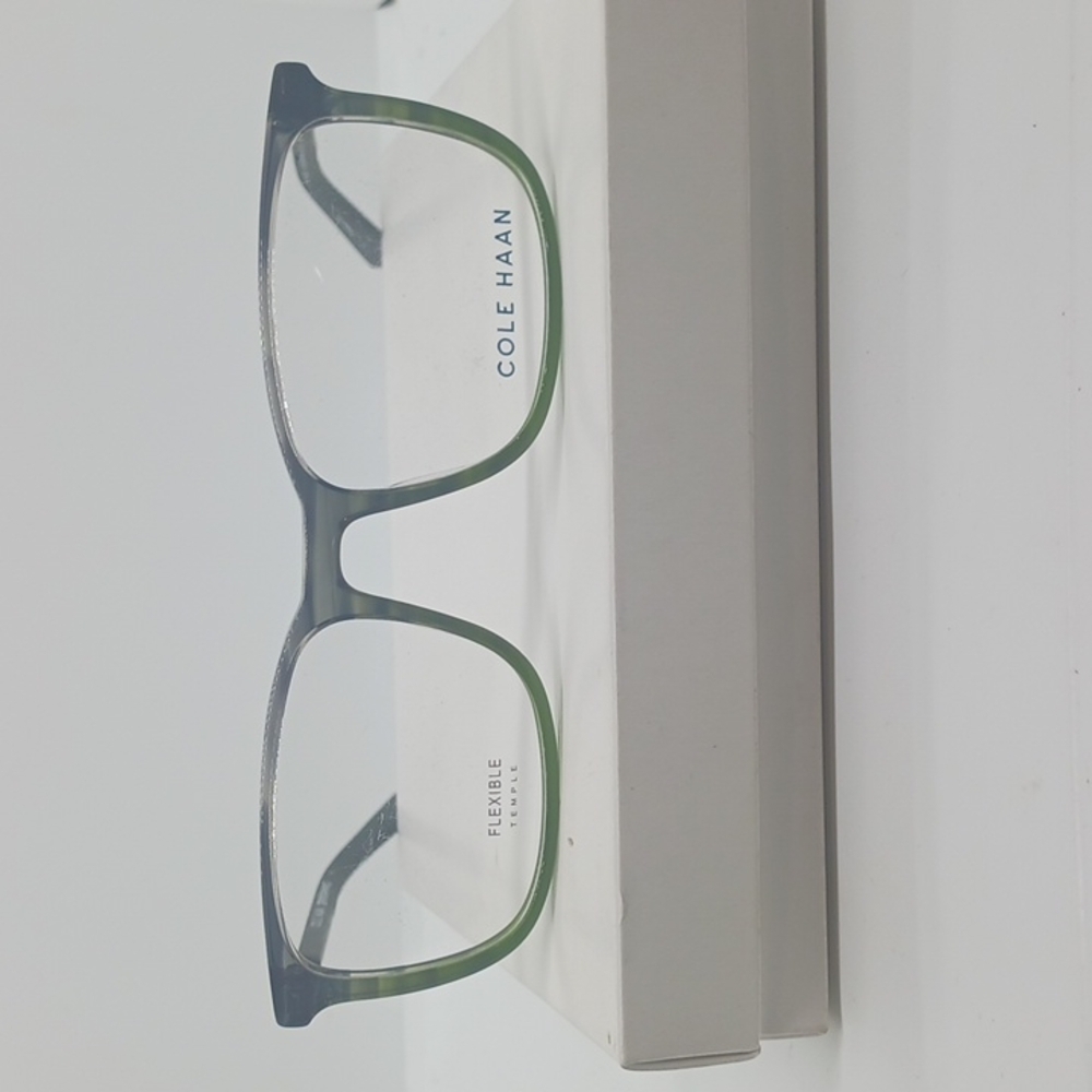 NWOT MEN'S COLE HAAN EYEGLASS FRAMES CH4048 smoke horn